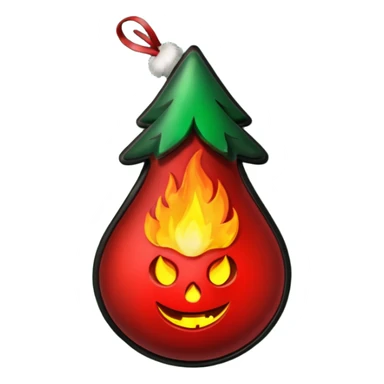 Can you make Christmas decorations cooperative with fire and have the text pyromaniacs  sticker