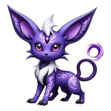 Shiny Exotic Badass Mysterious Gothic Espeon-Absol-Pokémon-Fakémon-hybrid-creature (full body) sticker