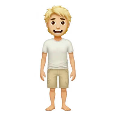 disheveled white man slouching and talking. missing teeth standing full body sticker