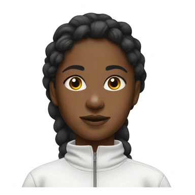 black-long-haired-girl-in-white-tracksuit sticker