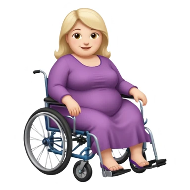 Fat lady wheelchair sticker