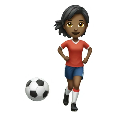 Girl playing soccer sticker