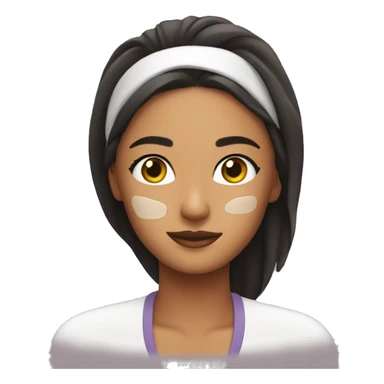 Chica haciendo skincare sticker