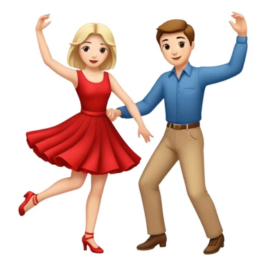 a man and a woman dancing together holding hands sticker