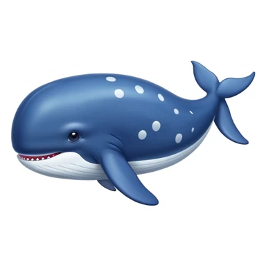 dark blue whale with smal white dots in body sticker