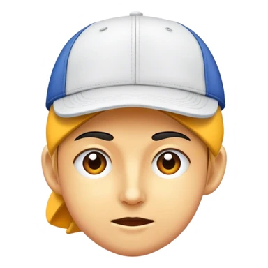 Persona con gorras, que a gorra de una vuelta arriba de su cabeza y que vuelva a su estado normal sticker