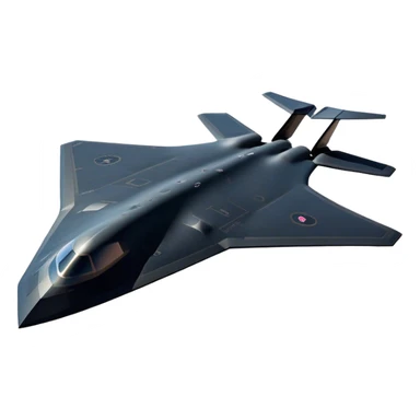 B-2 Spirit bomber - Northrop B-2 (Model Year: 2021) (Iconic colour: Stealth black) - A sleek, stealth bomber with smooth, angular contours and a matte jet-black finish. Emphasize a futuristic, minimalist design with a seamless fuselage, low-profile wings, and an overall intimidating stealth aesthetic. sticker