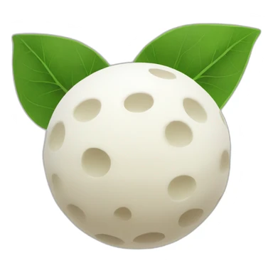 ball of mozarella + leaf sticker
