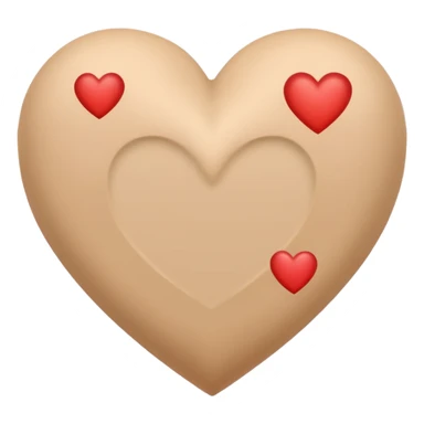 Soft beige heart with other hearts around it sticker