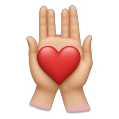 fingers of two hands creating a heart shape sticker