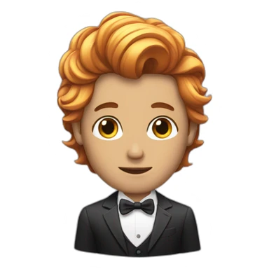 Posh-boy-with-raibow-hair sticker