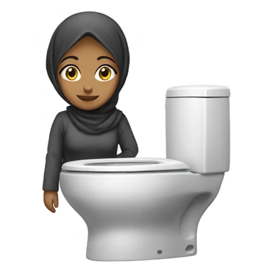 hijab girl skibidi toilet sticker