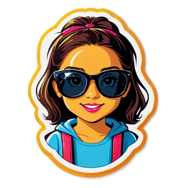 Sunglasses for a Girl  sticker