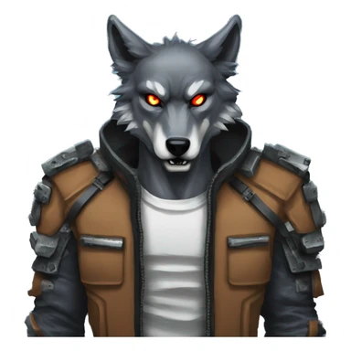 Wolf terminator pixelart sticker
