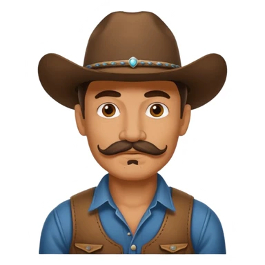 tattooed and mustached cowboys sticker