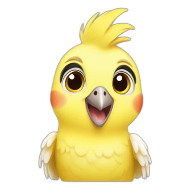 cute-yellow-cockatiel-say-ok sticker