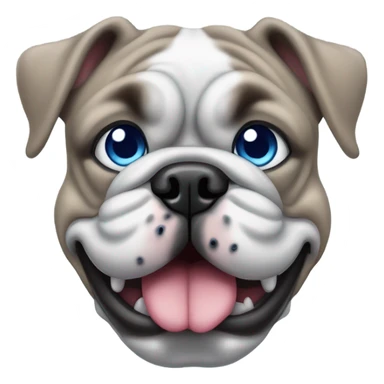 Bulldog francés gris con ojos azules sticker