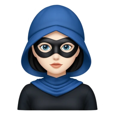 thief, blue hat, thief mask, thief black  dress. sticker