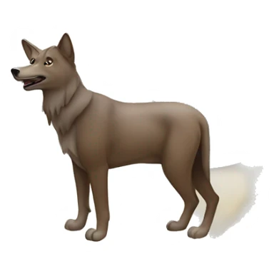 Zwei Wölfe mit Mond sticker