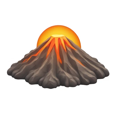 calm volcano, relief sticker