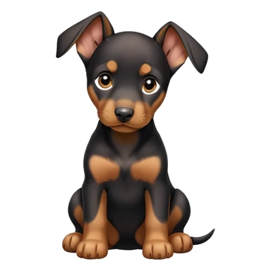 Doberman puppy sticker