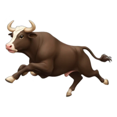 Bull running sticker