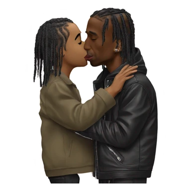 Travis Scott kissing Travis Scott  sticker