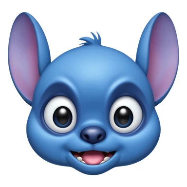 Stitch the blue alien from Lilo & Stitch looking surprised sticker