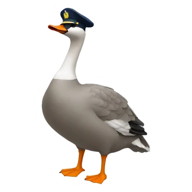 military goose saluting sticker