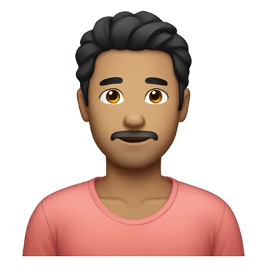 a guy with black hair who sleep in sleeping clothes  sticker