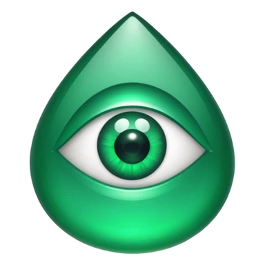 emerald with eyes  sticker
