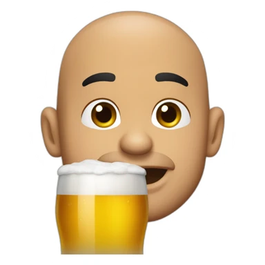 Ricardo Anaya Cortes semi bald drinking a beer sticker
