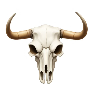 Longhorn animal skull sticker