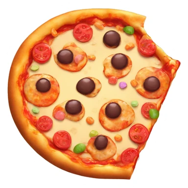 Sweet pizza with candies sticker