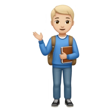 estudiante cuerpo completo feliz  sticker