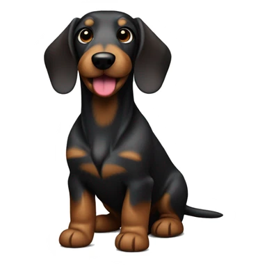 Wire haired sausage dog from the  dark Color  sticker