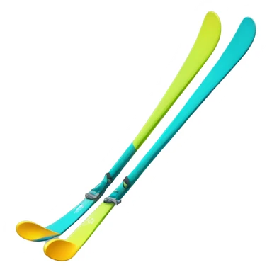 downhill skis sticker