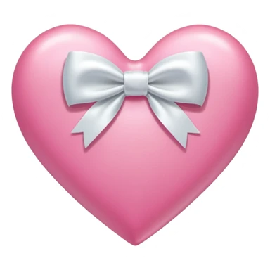 Pink heart with bow sticker