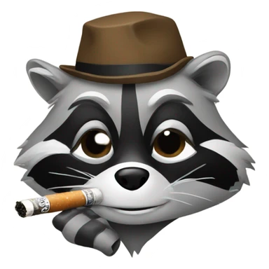 raccoon smoking a cigarette  sticker