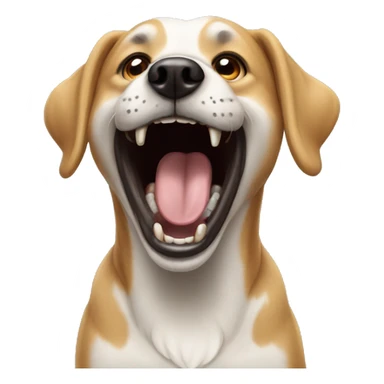 a dog screaming with happiness  sticker