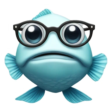 fish with glasses sticker