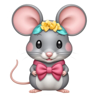 ratón con un lazo  sticker