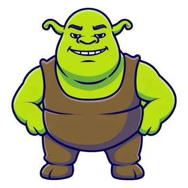 Shrek the green ogre sticker