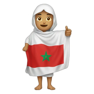 Une main  avec le drapeau du Maroc sticker