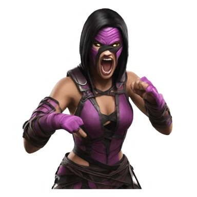 frightened Mileena Mortal Kombat X sticker
