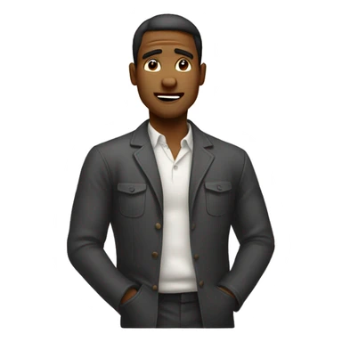 Man shaking his head no sticker