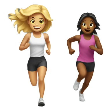 Can you make girl running with a friend  sticker