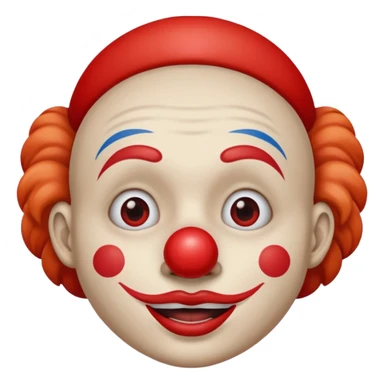 Wearing a clown nose sticker