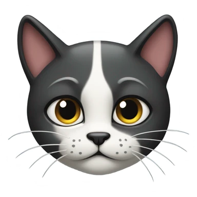 Black Smirking cat sticker