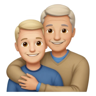 father-in-law and son-in-law hugging sticker